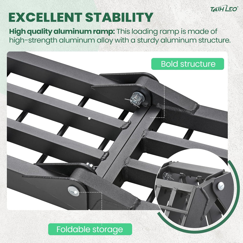 Truck Ramps 3000LBS Capacity - 2 Pcs 7.5ft Heavy Duty Loading Ramp, Folded Loading Ramps for Motorcycles, Dirt Bikes