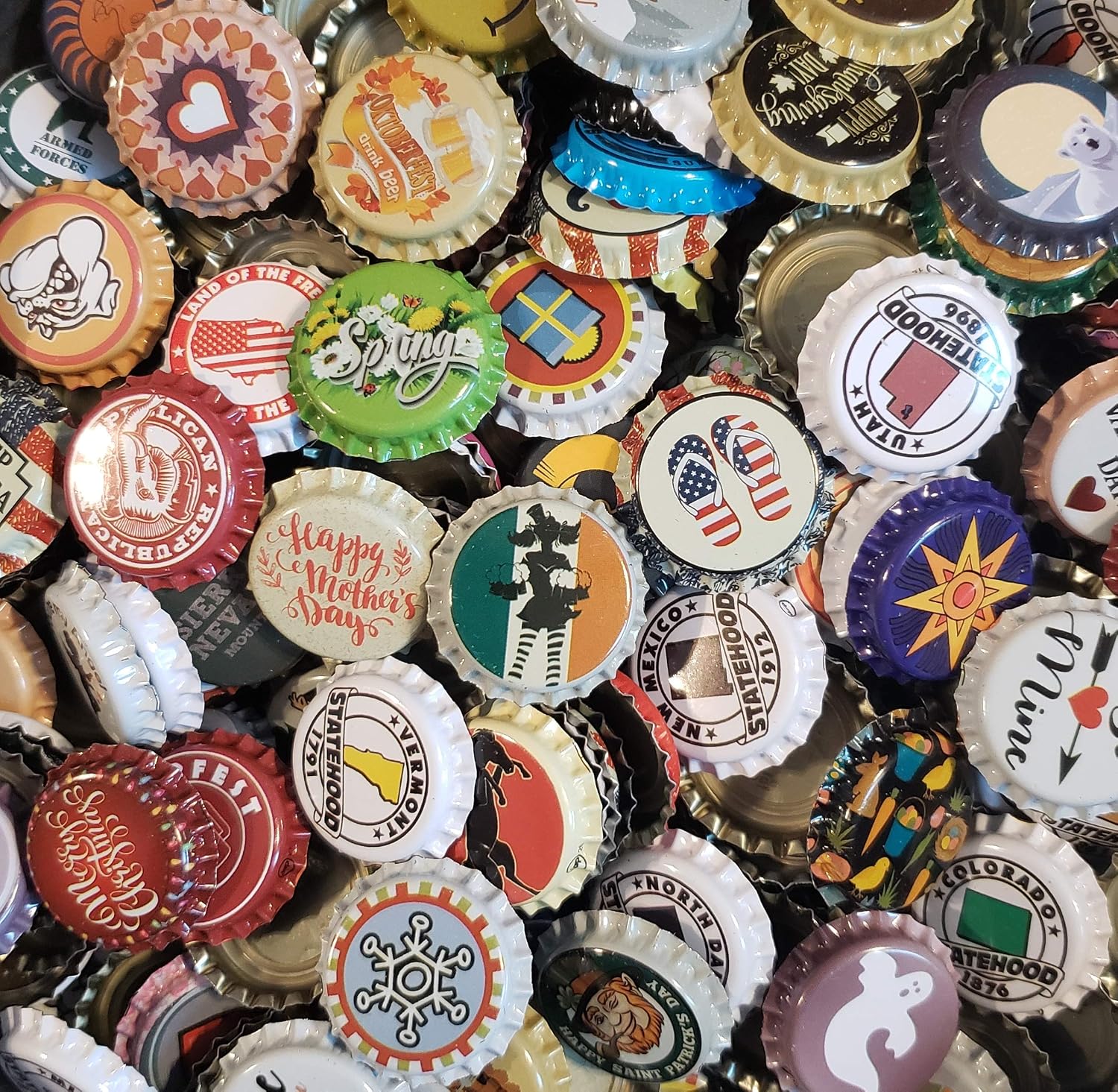 500 Homebrew Beer Bottle Caps for crafts Twist or Pry Off