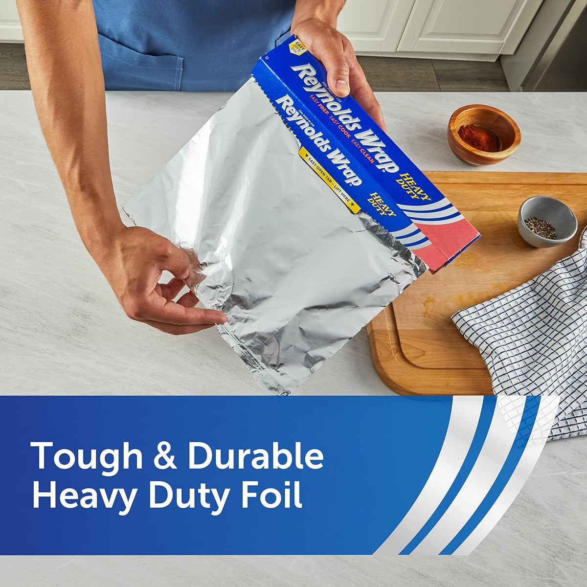 Wrap Heavy Duty Aluminum Foil Roll, 12 Inch Wide, 130sq ft