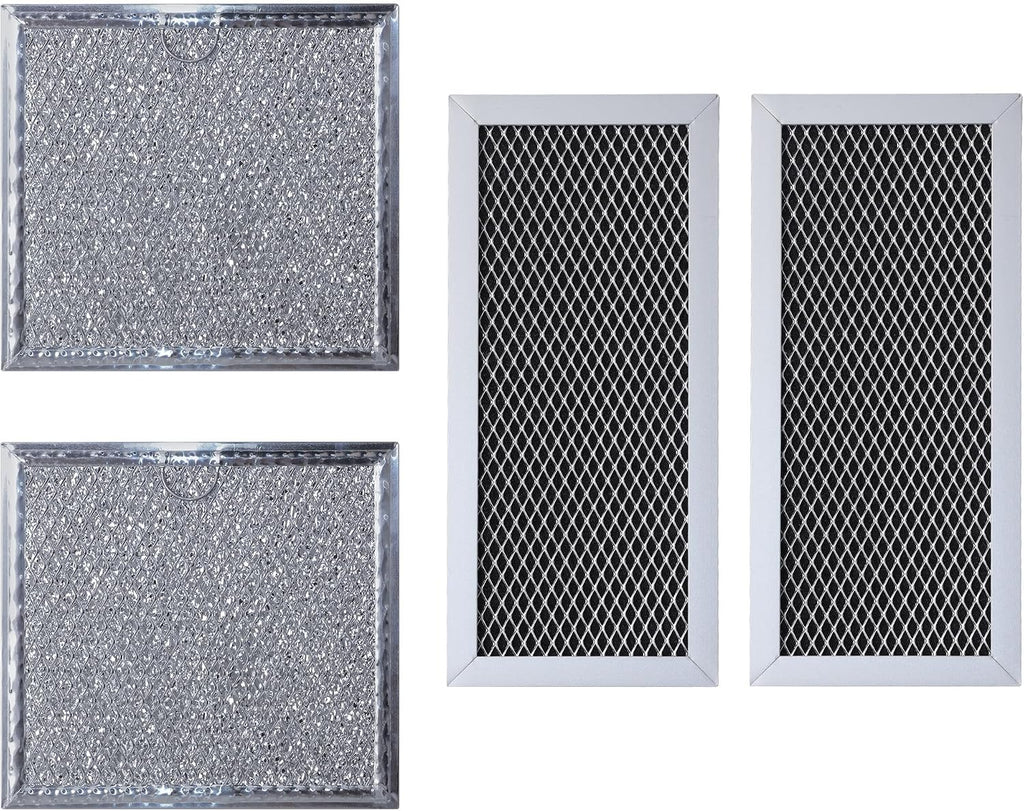 4Pcs Microwave Charcoal Filter and Grease Filter Compatible with Samsung