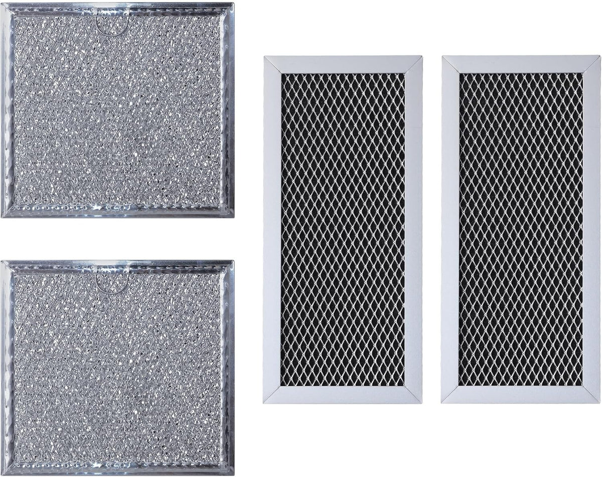 4Pcs Microwave Charcoal Filter and Grease Filter Compatible with Samsung