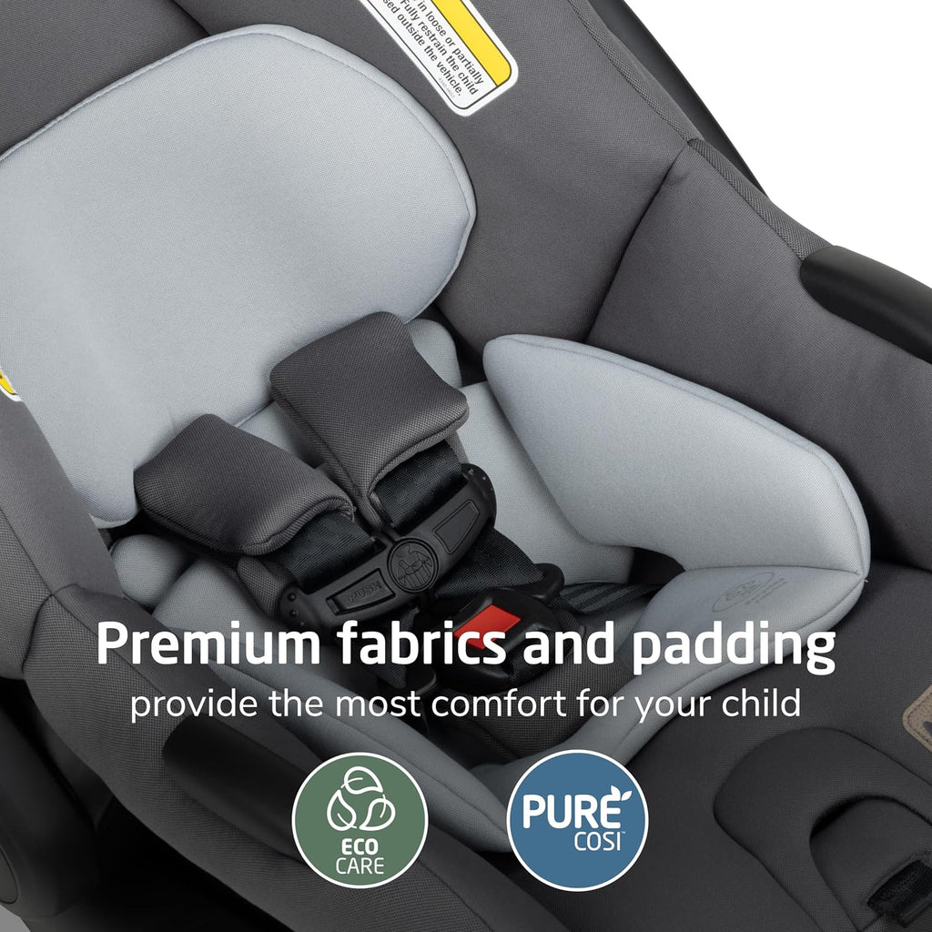 Mico Pro Baby Infant Car Seat with Base, Ventilated Chair, Soft Headrest Pad, Easy-Install Latch, Adjustable Belt