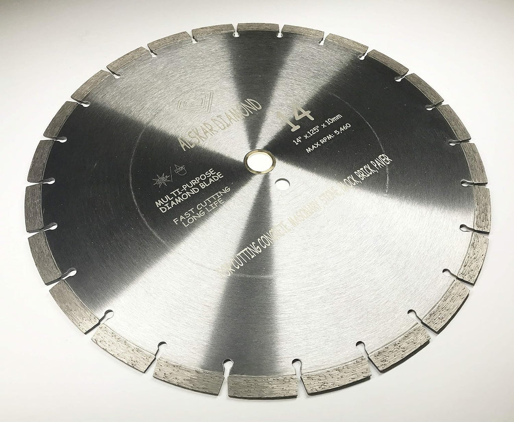 14 inch ALSKAR DIAMOND Dry or Wet Cutting General Purpose Power Saw Segmented Diamond Blades for Concrete Stone Brick