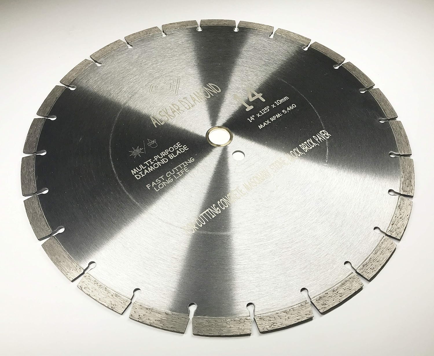 14 inch ALSKAR DIAMOND Dry or Wet Cutting General Purpose Power Saw Segmented Diamond Blades for Concrete Stone Brick