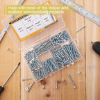 209PCS Wood Screw Assortment Kit, 6 Sizes Flat Head Phillips