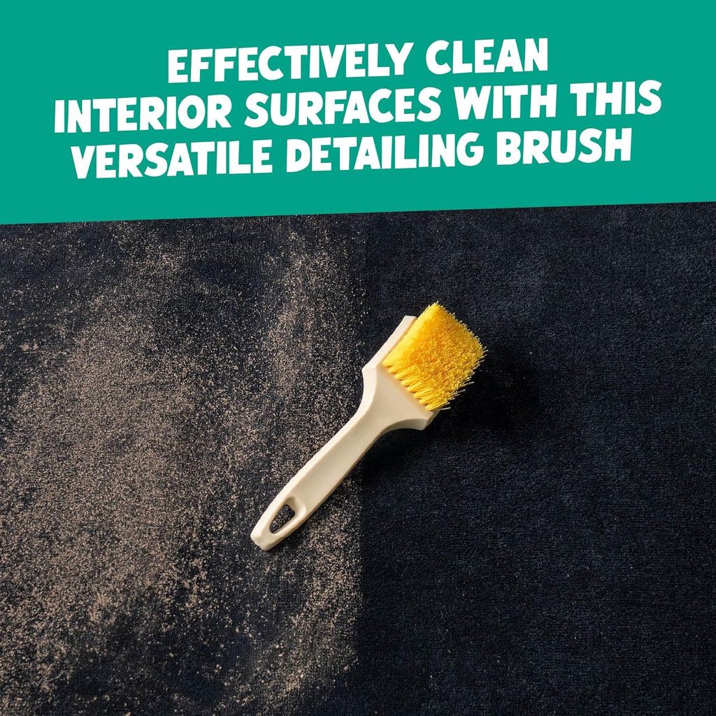 Induro 7 Heavy Duty Interior Carpet & Upholstery Detailing Brush – Durable Bristles, Car Carpet Brush for Deep