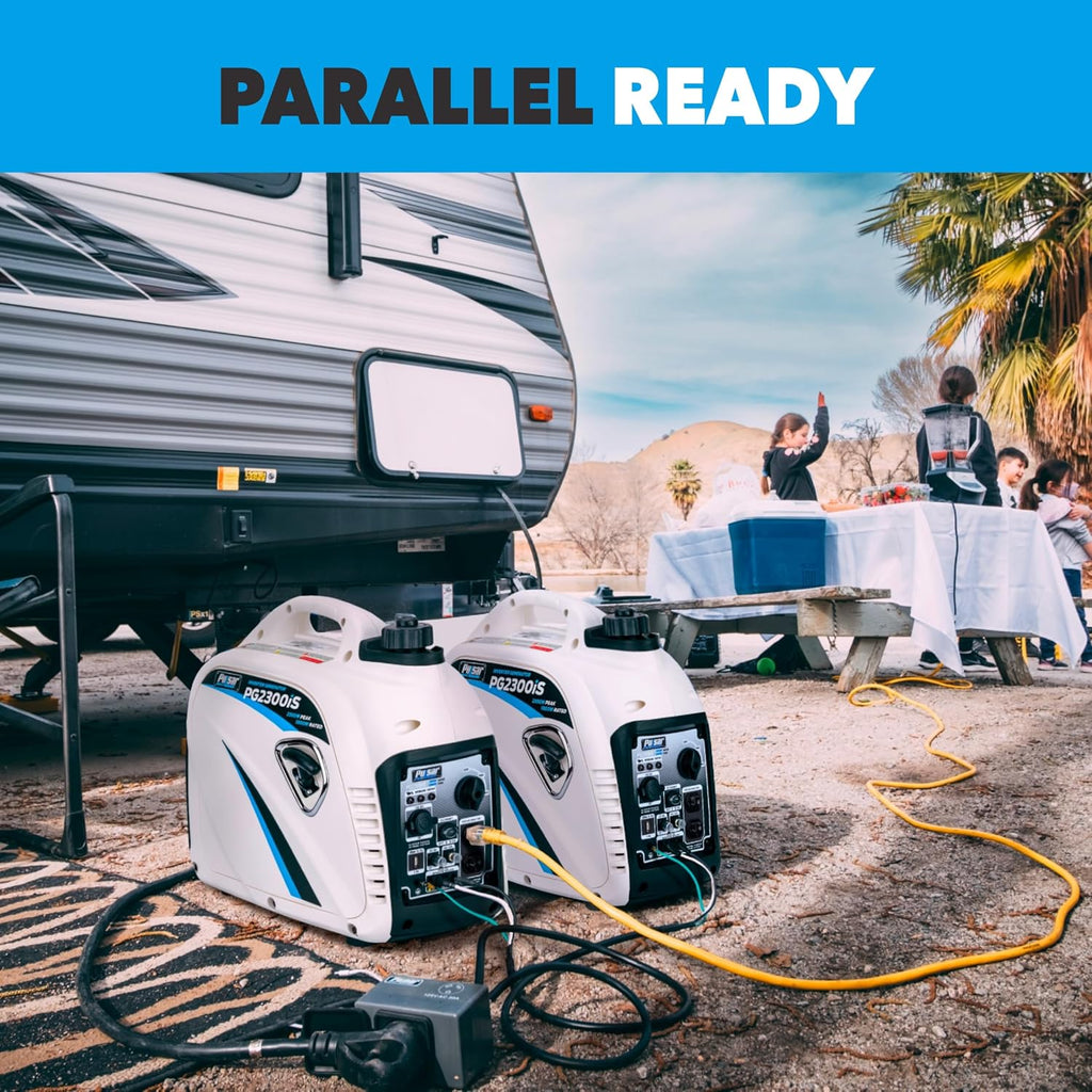 PG2300iS 2,300W Portable Super Quiet Gas-Powered Inverter Generator with USB Outlet & Parallel Capability, CARB