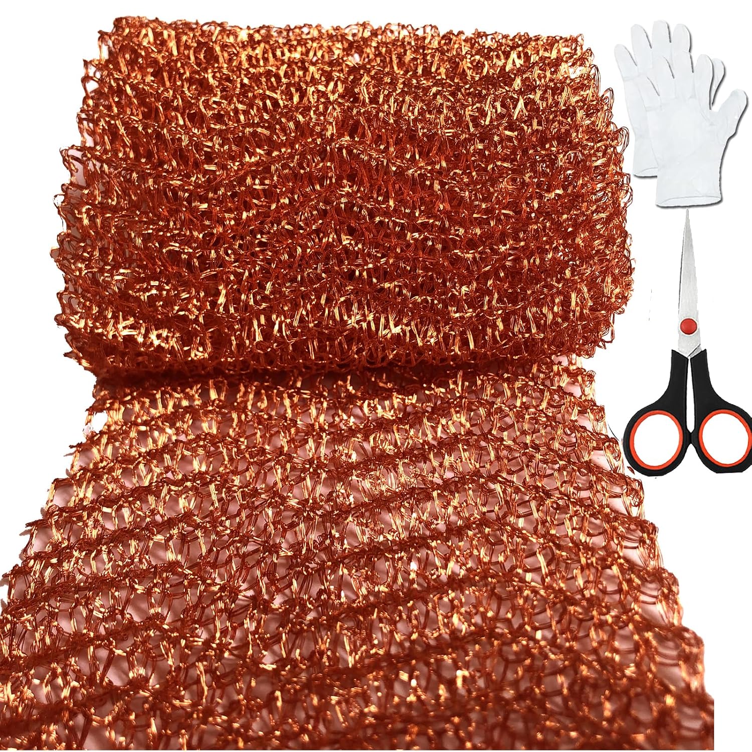 Copper Mesh Rodent Control Rodent Mesh Sturdy Pure Copper Stuff-fit Wire Mesh for Gap Blocker Fill Fabric 5" x 48"