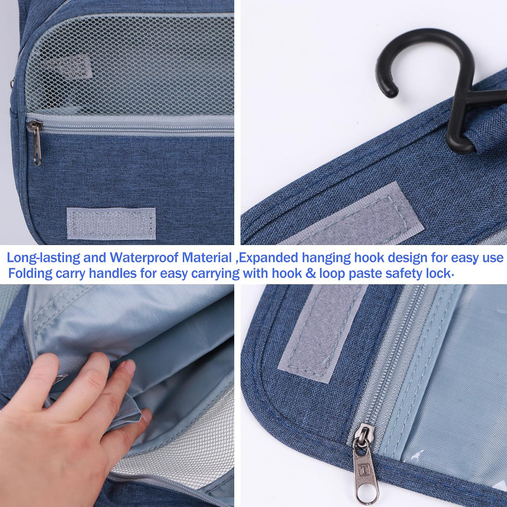 Ostomy Colostomy Travel Bag,Hanging Organizer Bag Accessory Storage Bags Pouch for Ostomy Supplies (Grey) (Navy Blue)
