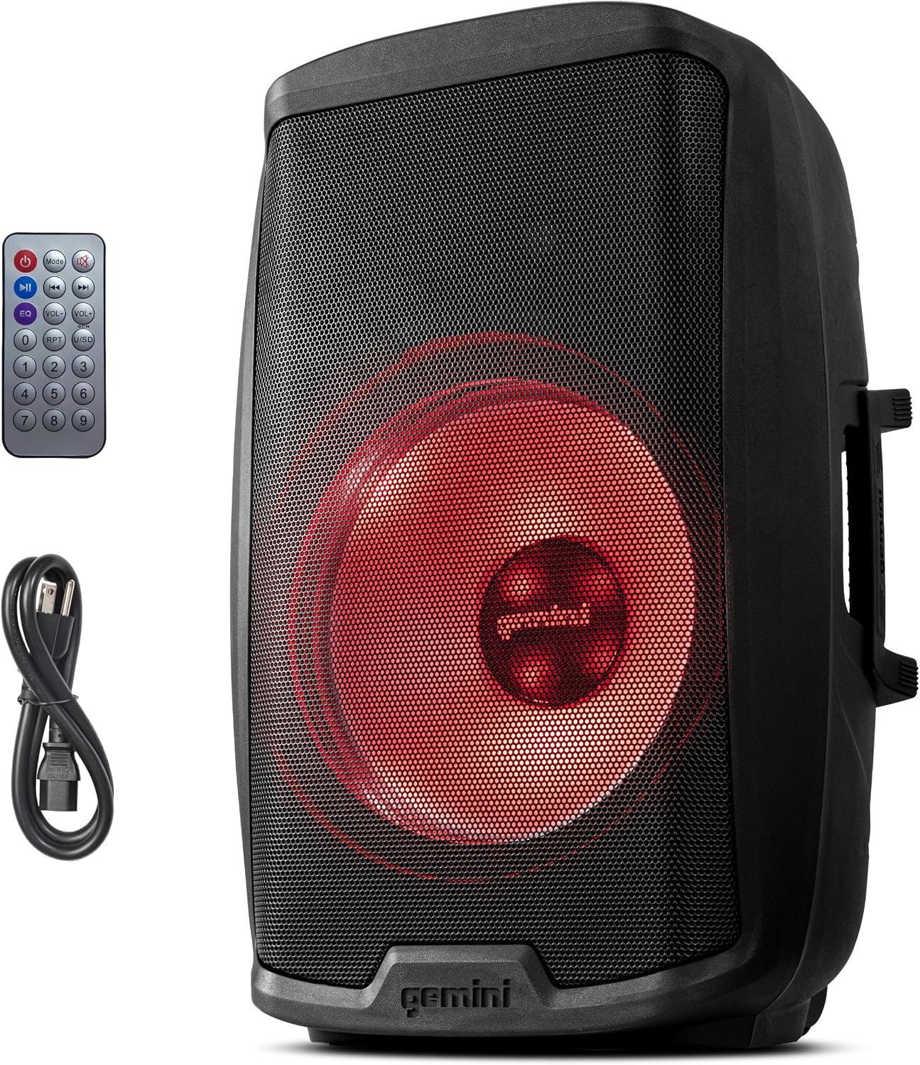 Sound AS-2115BT-LT Active 2000W Watt Party LED Light 15 Inch Woofer Powered Stage DJ Monitor Bluetooth PA Speaker
