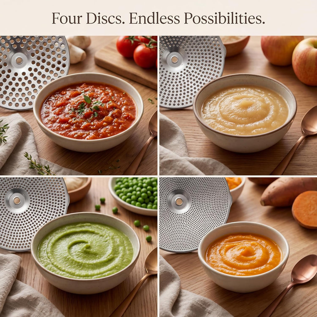 Hungry Artisan 4-Disc Food Mill for Jams, Purees & Silky Sauce