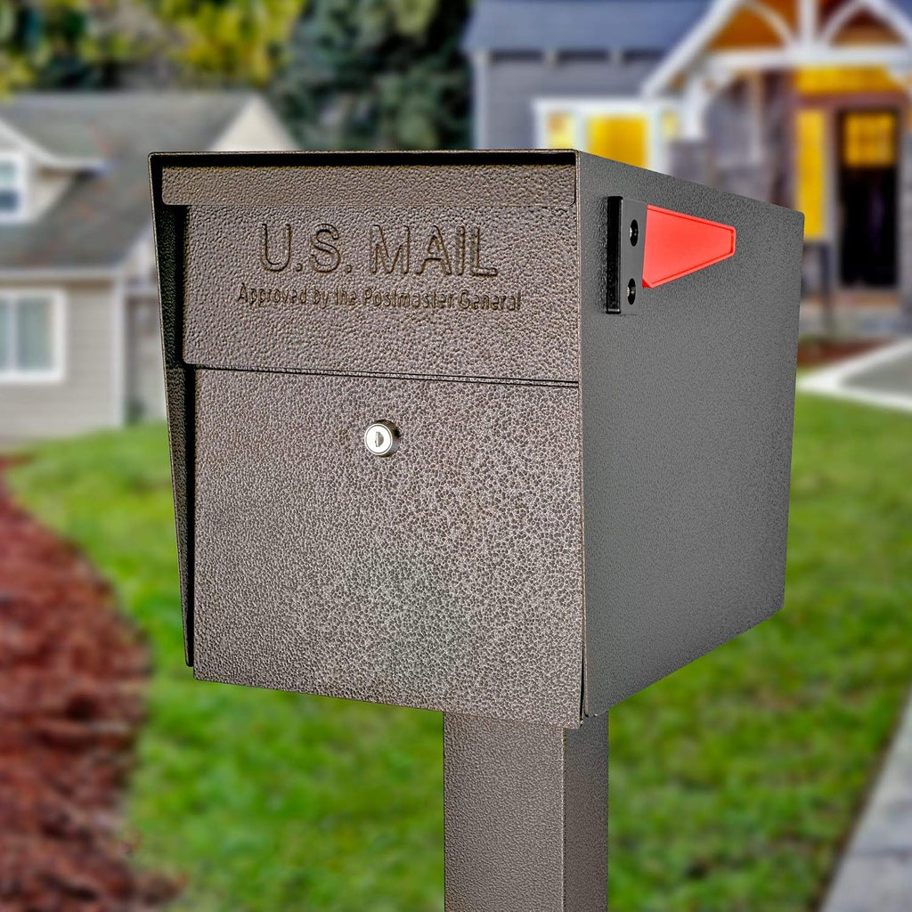 In-Ground Heavy Duty Steel Mailbox Post for Mail Boss Mailboxes | Rot-proof alternative to wood posts, powder-coated