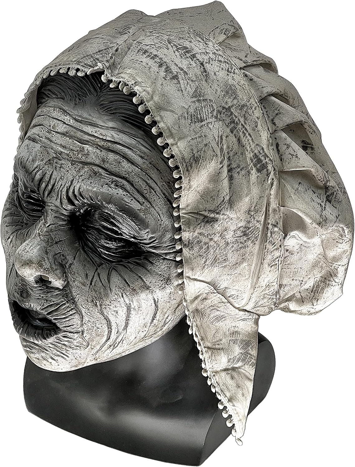 Latex Ghost Maid Sister Spirit Witch Zombie Bridal Mask For Halloween Makeup Prom Costume Accessories LARP