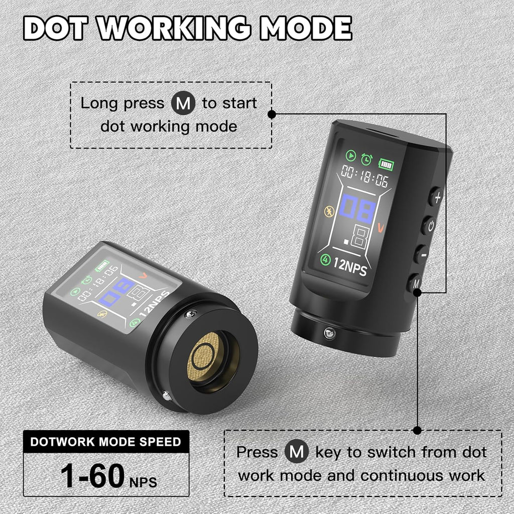 Wormhole Saros Wireless Tattoo Pen Kit for Beginners Artists Multi-function