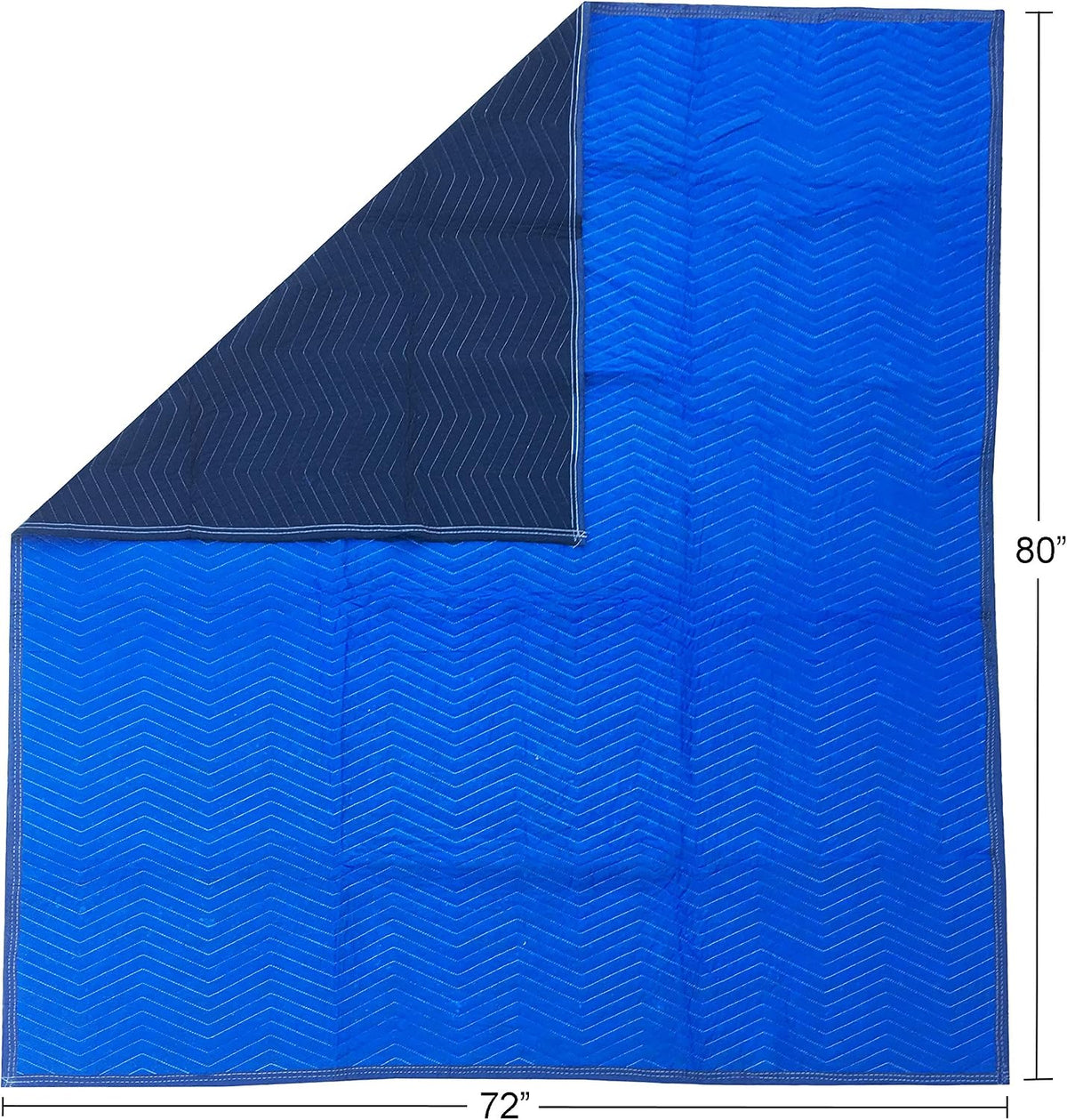 4 Supreme Woven Moving Blankets 72 x 80" Heavy Duty 85# , Blue - A0080HP04
