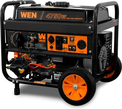 4,750-Watt 120V/240V Dual Fuel Portable Generator with Wheel Kit and Electric Start (DF475T)