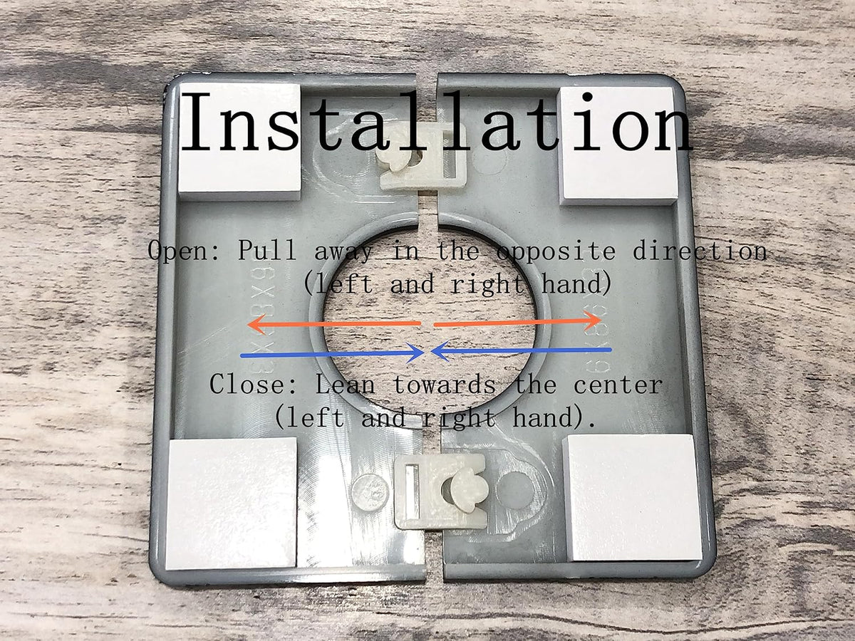 0.86" Wall Split Flange Round Escutcheon Plate for Kitchen Pipe