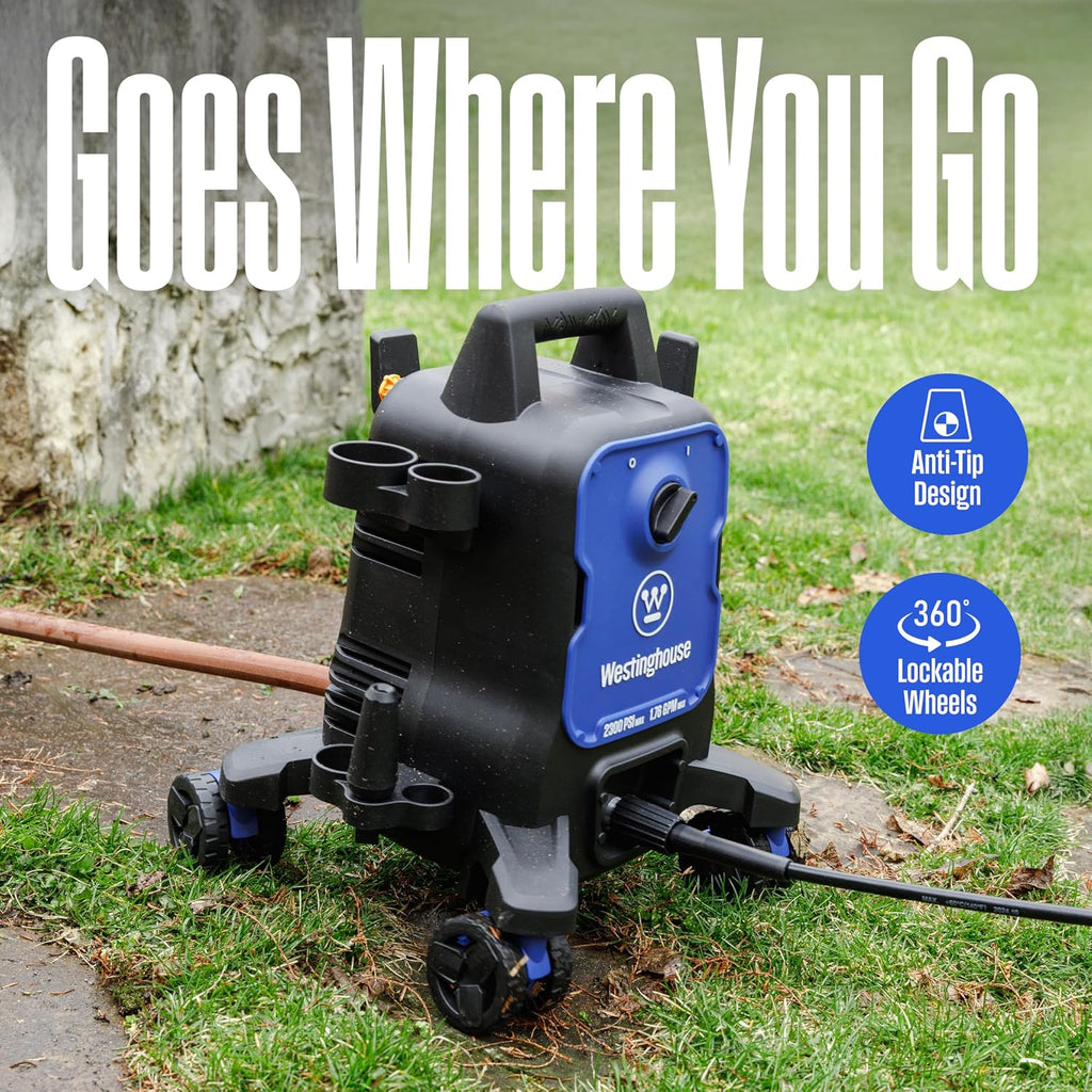 ePX3100 Electric Pressure Washer, 2300 Max PSI 1.76 Max GPM with Anti-Tipping Technology, Onboard Soap Tank