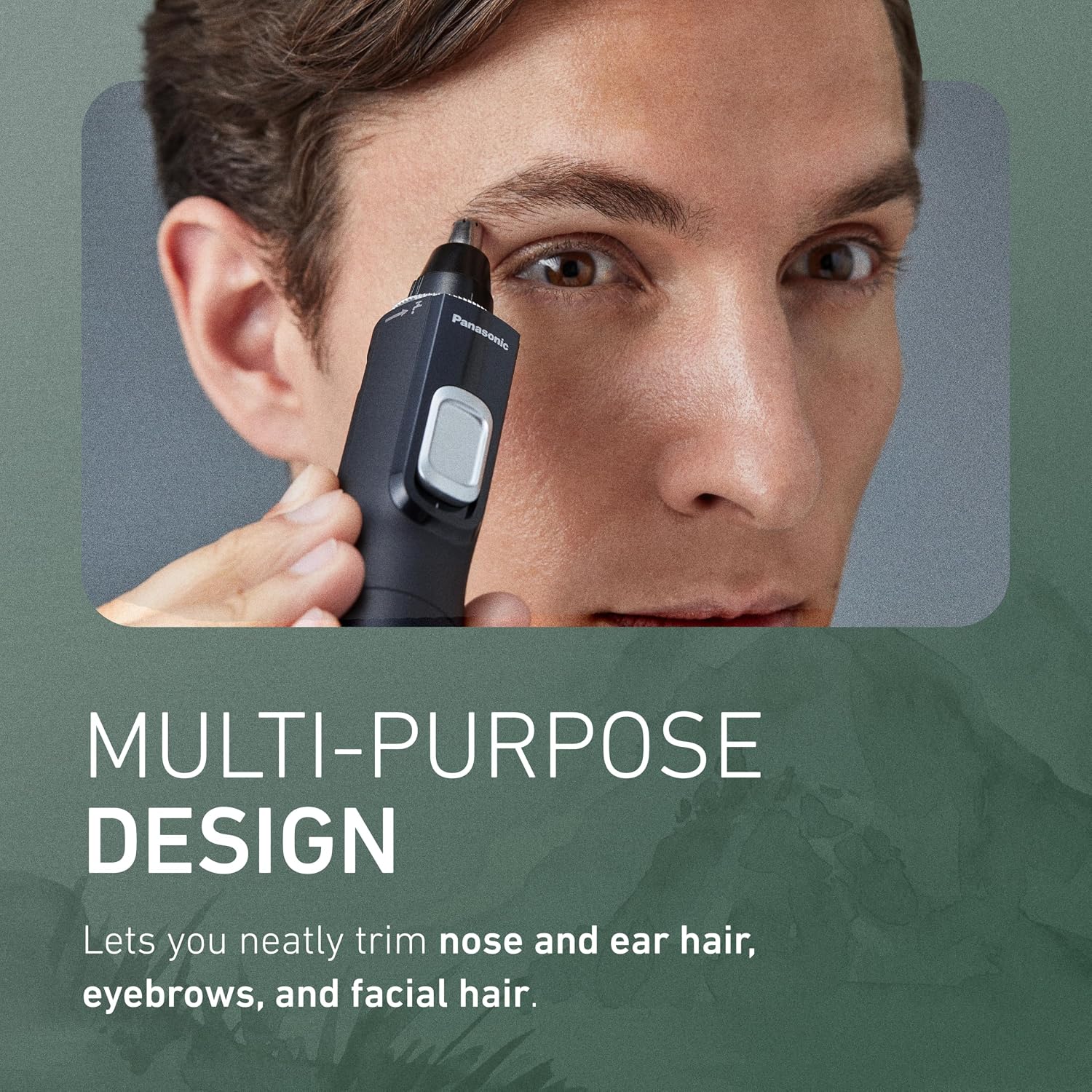 Ear and Nose Hair Trimmer for Men with Vacuum Cleaning System, Powerful Motor and Dual-Edge Blades for Smoother