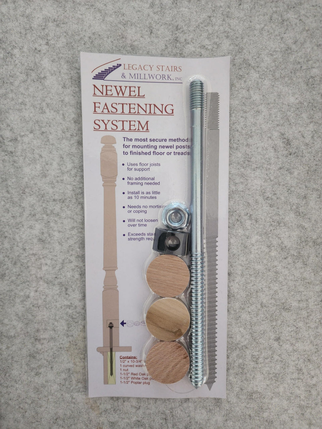 Newel Mounting Fastening System