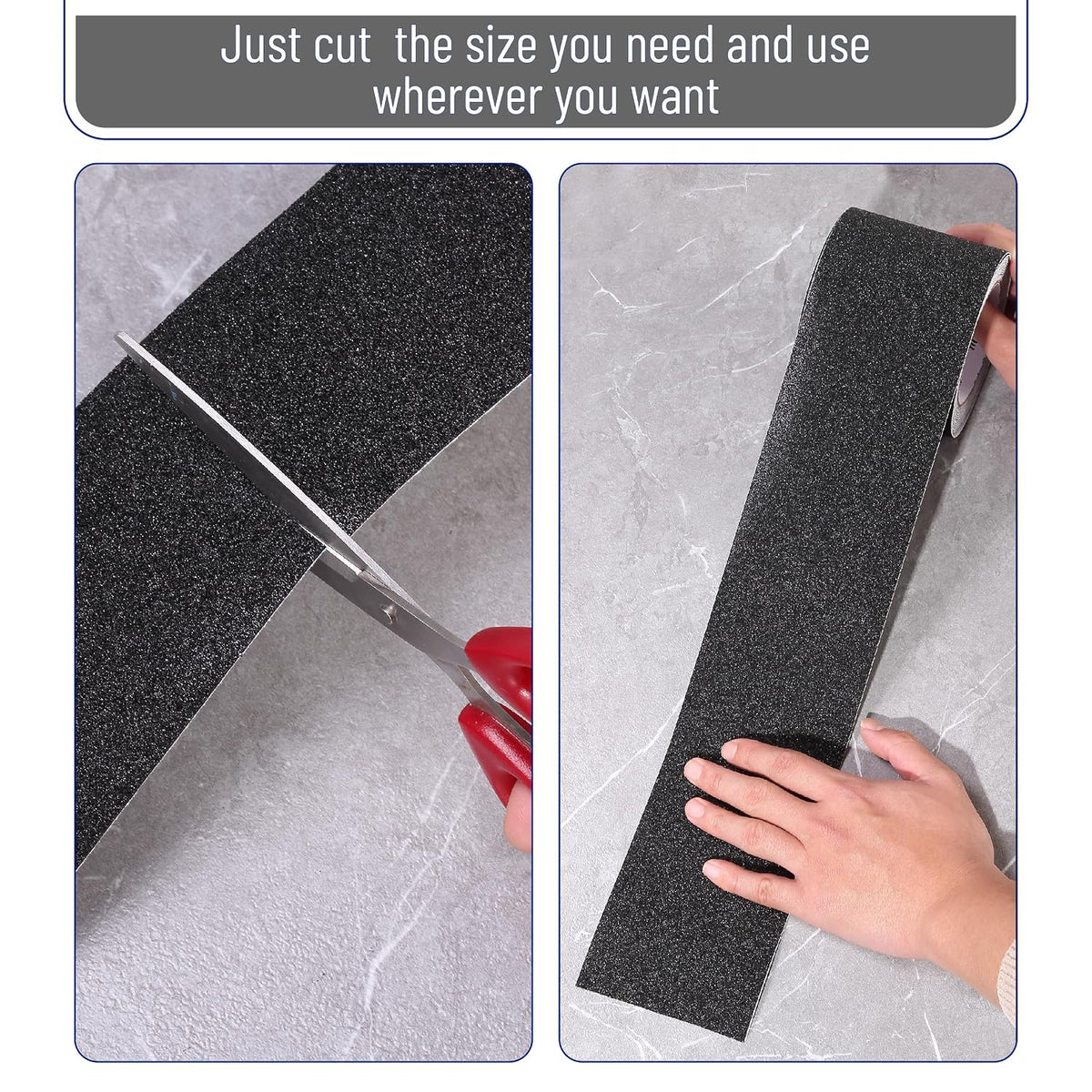 Anti Slip Tape, 4 Inch x 23 Feet, Black, Waterproof