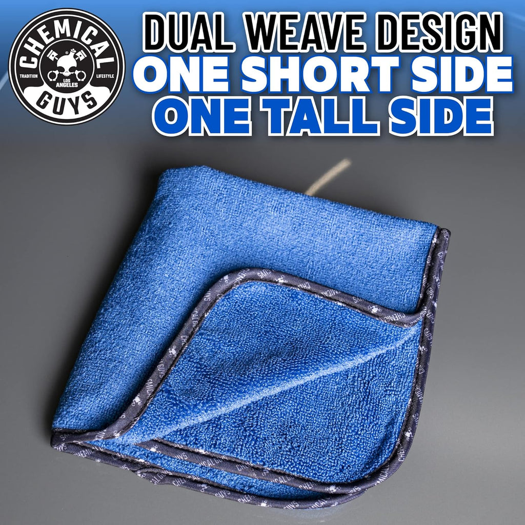 Professional Grade Premium Microfiber Towels for Cars, Blue, 16" x 16", Ultra-Soft and Scratch-Free Car Detailing