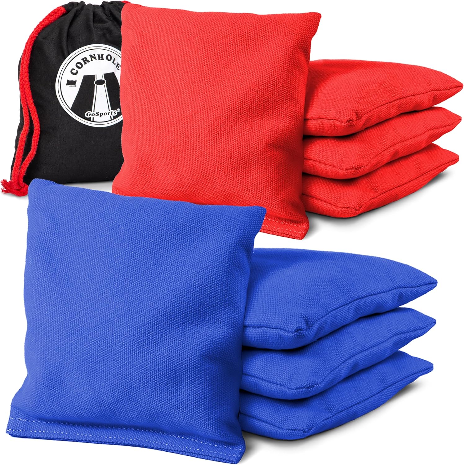 Official Regulation Cornhole Bean Bags Set of 8 – for Competitive Cornhole Games - All Weather - American Stars and