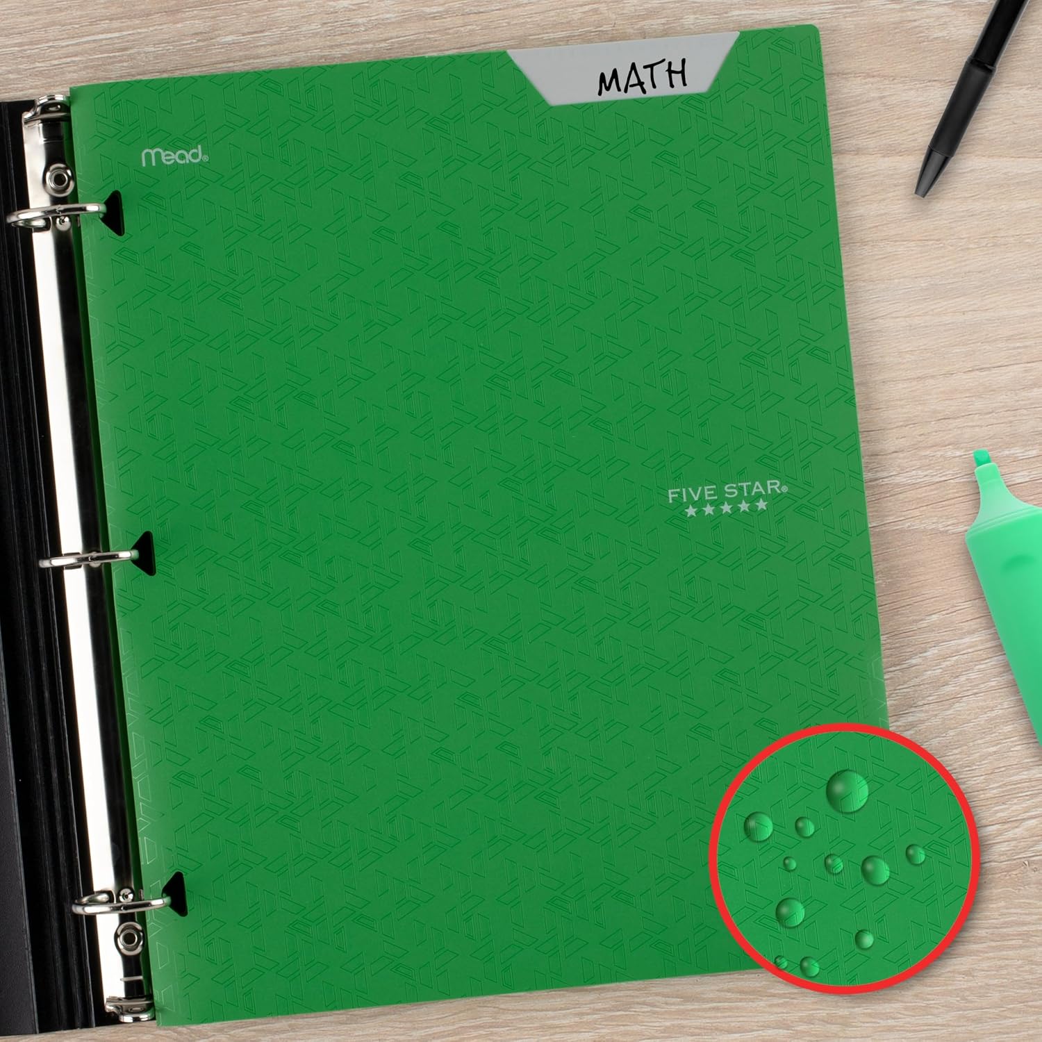 2-Pocket Plastic Folder with Stay-Put Tabs, Fits 3-Ring Binder, Holds 8.5" x 11" Paper, Assorted Colors, 4 Pack