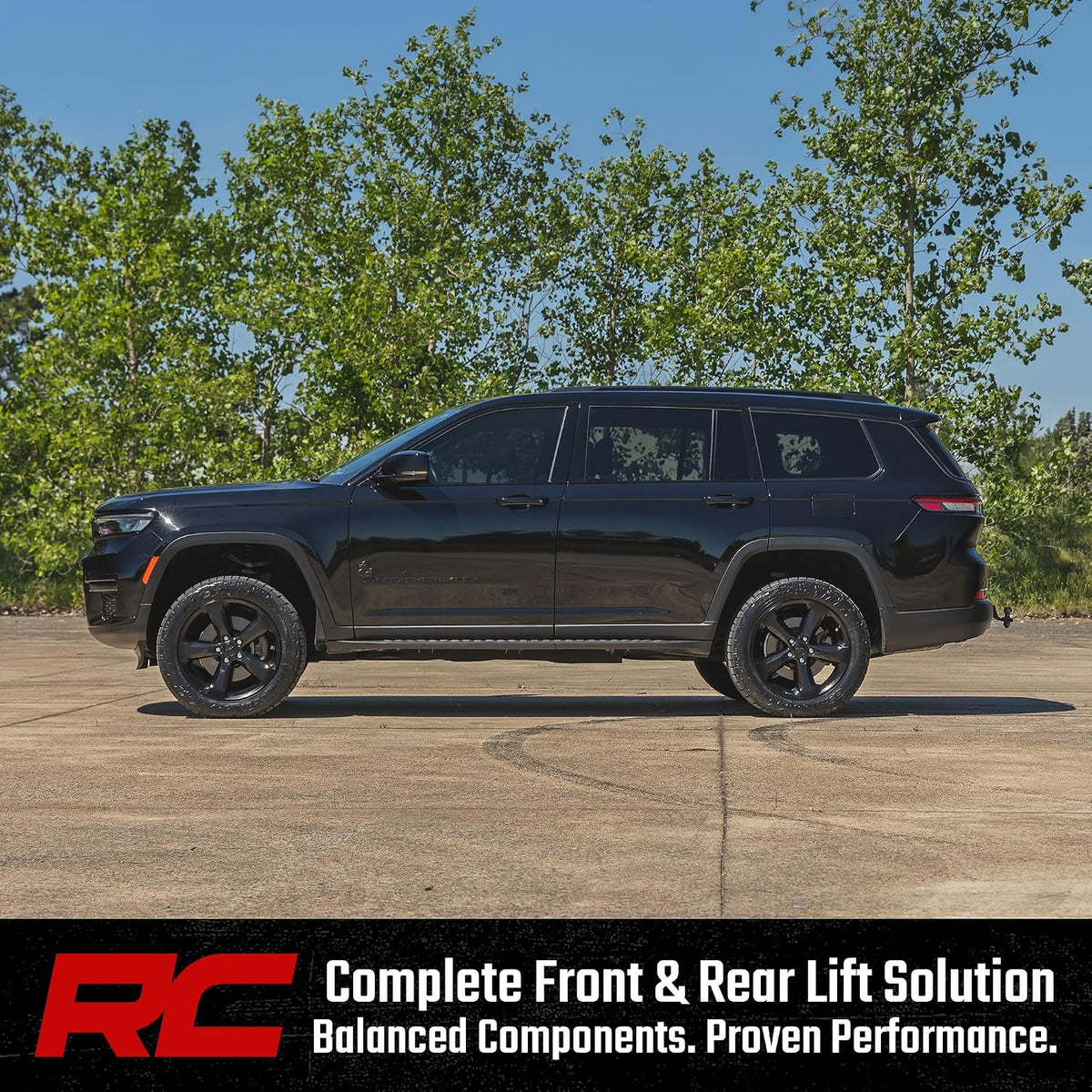 Rough Country 2" Lift Kit for Jeep Grand Cherokee L (2021-2026) – Front & Rear Suspension Lift with Strut Spacers and Coil Spacers