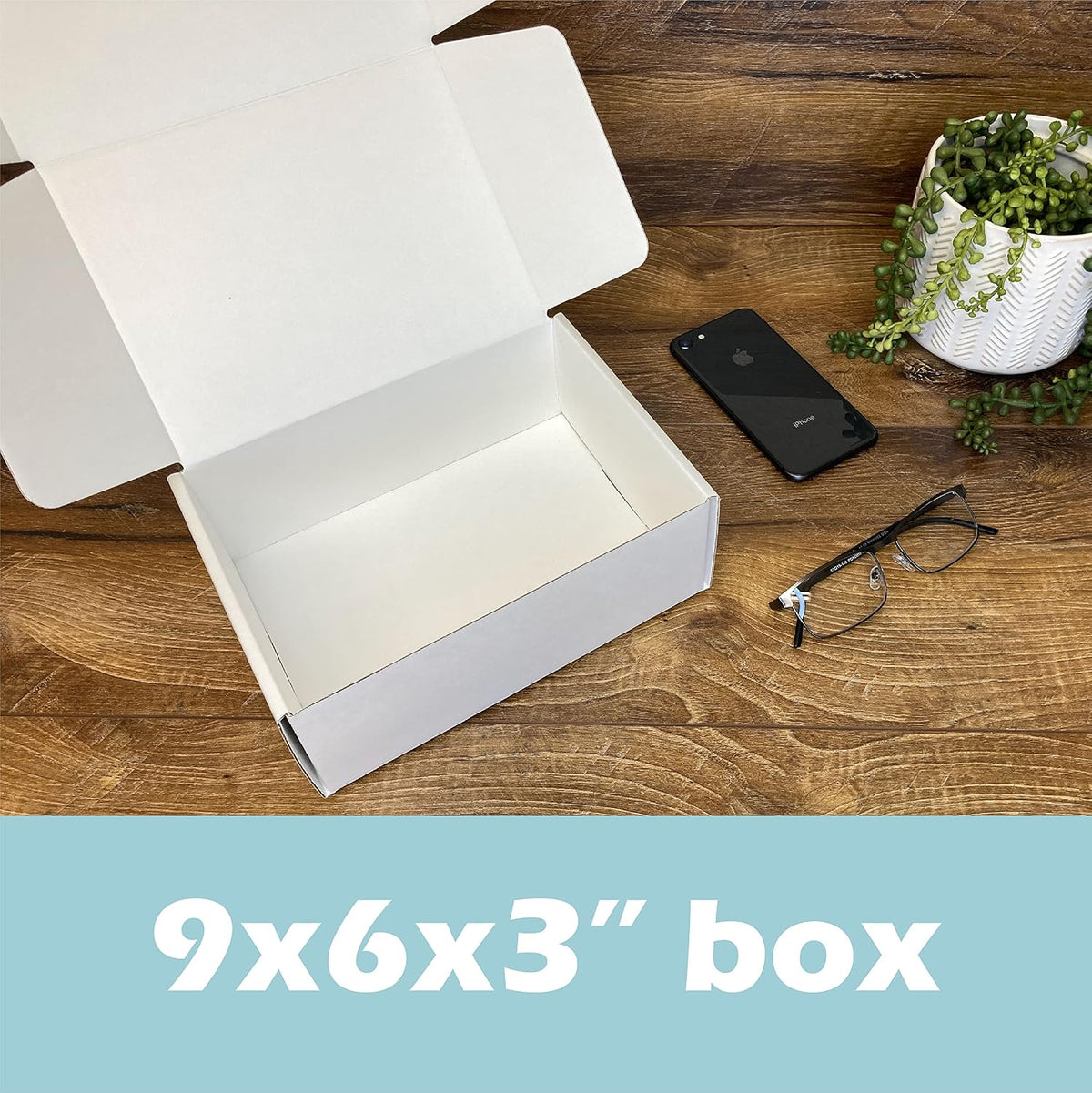 9x6x3 in. Personalized Shipping Boxes (25 Pack) - Custom Printed Outside with Your Logo