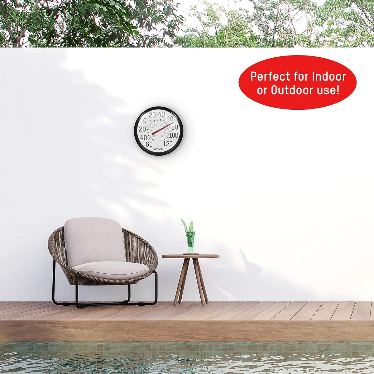 Taylor 13.25 Inch in/Out Dial Weather Thermometer
