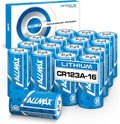 Allmax CR123A Maximum Power Lithium Batteries (16 Count) – 3V | 10-Year Shelf Life • Perfect for Wireless Security
