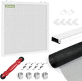 2-Pack Window Screen Frame Kit, Heavy-Duty DIY Window Screen Replacement Kit up to 48" x 60" with Upgraded Aluminum