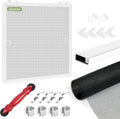 2-Pack Window Screen Frame Kit, Heavy-Duty DIY Window Screen Replacement Kit up to 60" x 60" with Upgraded Aluminum