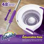 Spin Mop and Bucket Set, Adjustable Pole