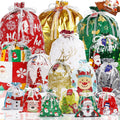 38PCS Christmas Drawstring Gift Bags, Xmas Gift Bags for Presents