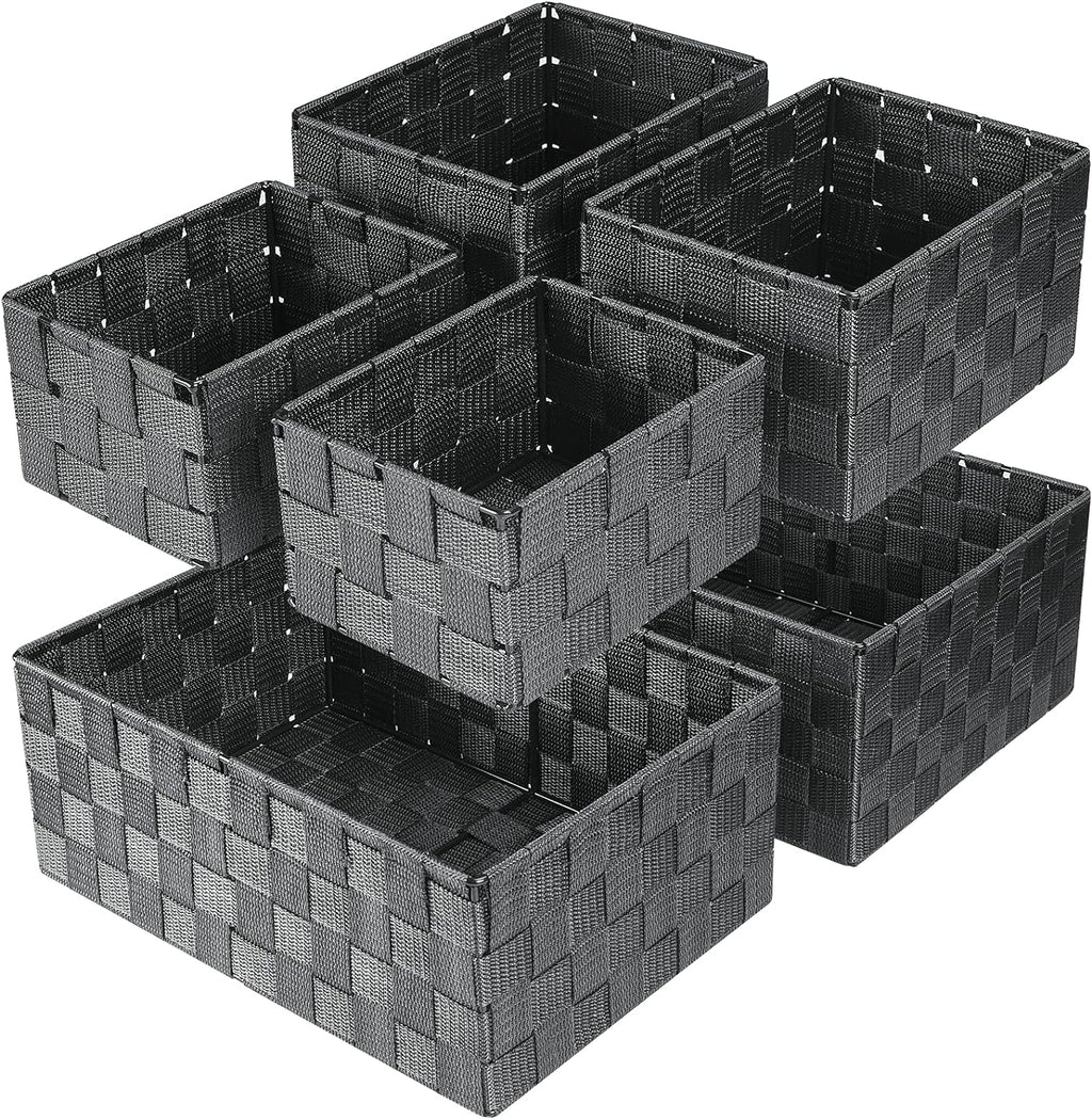 Woven Storage Baskets, Storage Bins, Cube Basket Container Baskets Storage Boxes Organizers for