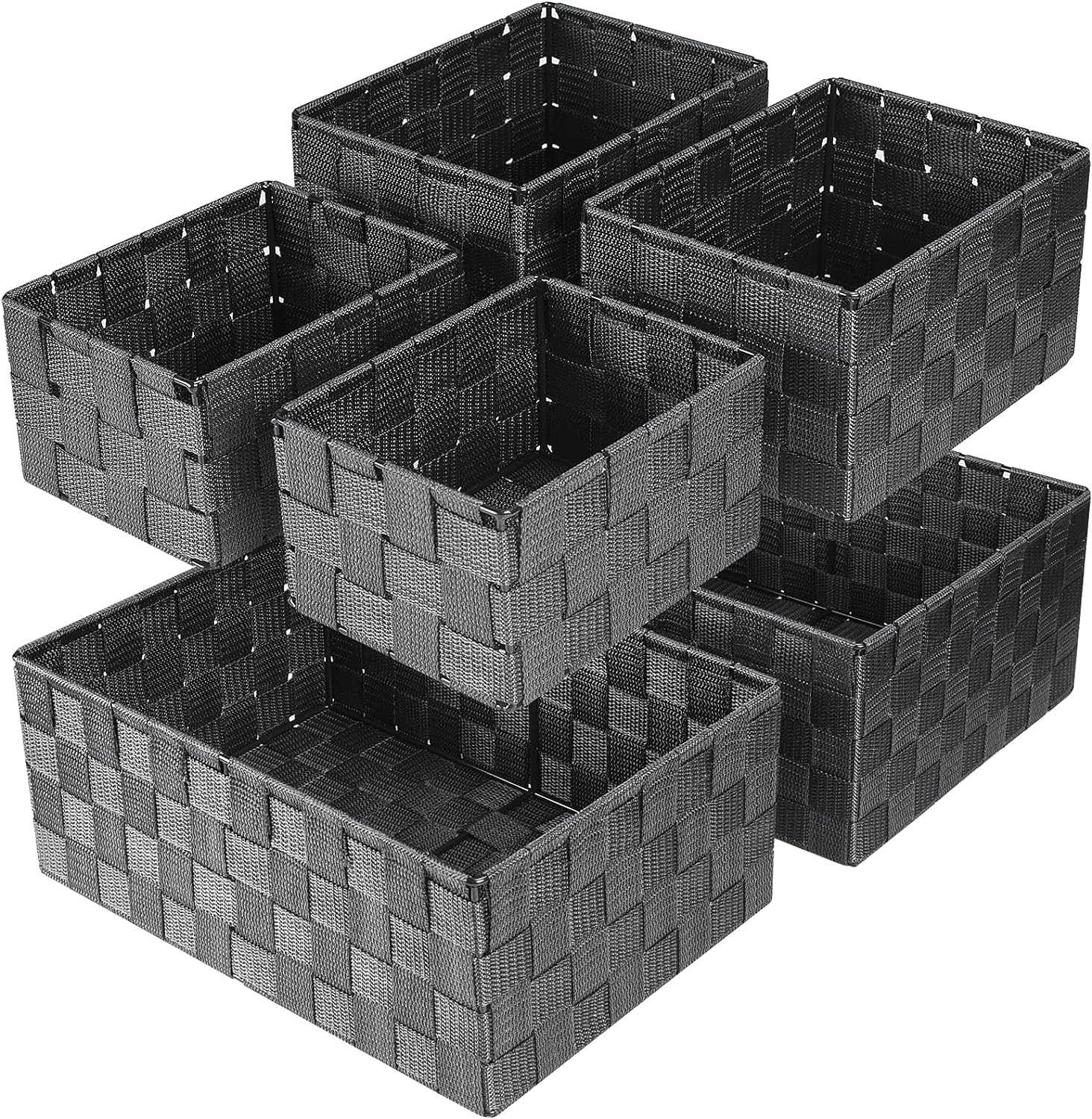 Woven Storage Baskets, Storage Bins, Cube Basket Container Baskets Storage Boxes Organizers for