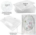 Bubble Out Bags 12" X 15.5" Clear Protective Wrap Cushioning Pouches Self Sealing Pack of 25. Protect Your Delicate