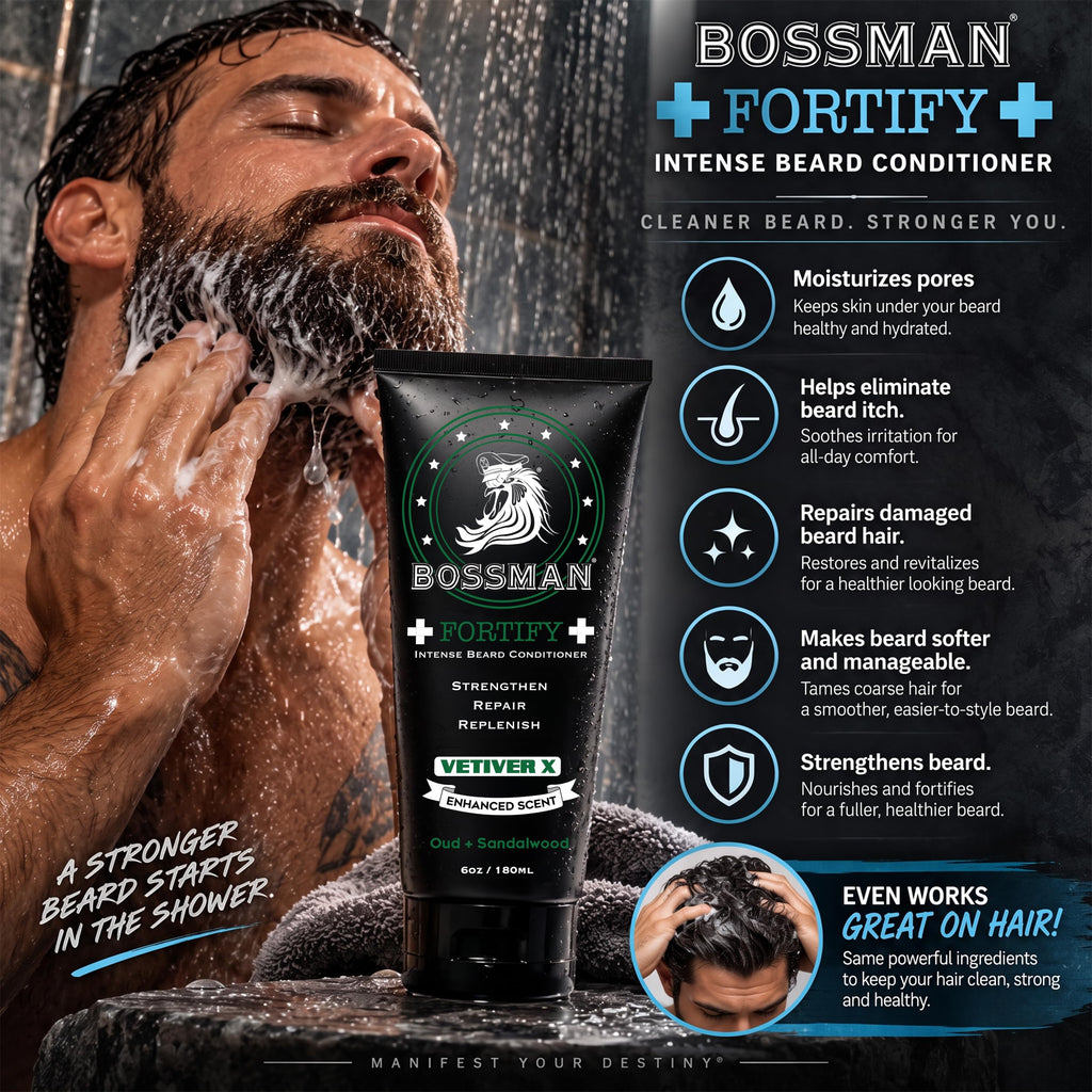 Fortify Intense Beard Conditioner for Men (Vetiver X) - Texas-Made