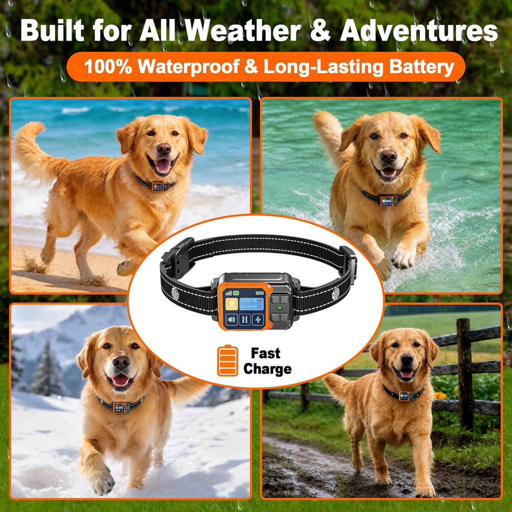 GPS Wireless Dog Fence System-Electric Dogs Fence with Custom Boundary