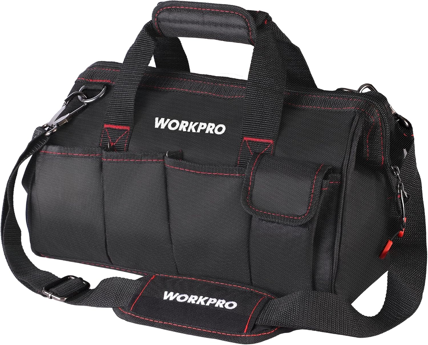 14-inch Tool Bag, Multi-pocket Tool Organizer with Adjustable Shoulder Strap, W081021A , black