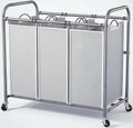Laundry Sorter Hamper 3 Section, Divided Laundry Basket Organizer | Rolling Clothes Hamper with Heavy Duty Lockable