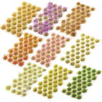 288 Pcs Static Grass Tuft Flower Cluster Vegetation Groups Self Adhesive Artificial Model Grass Tufts DIY Miniature