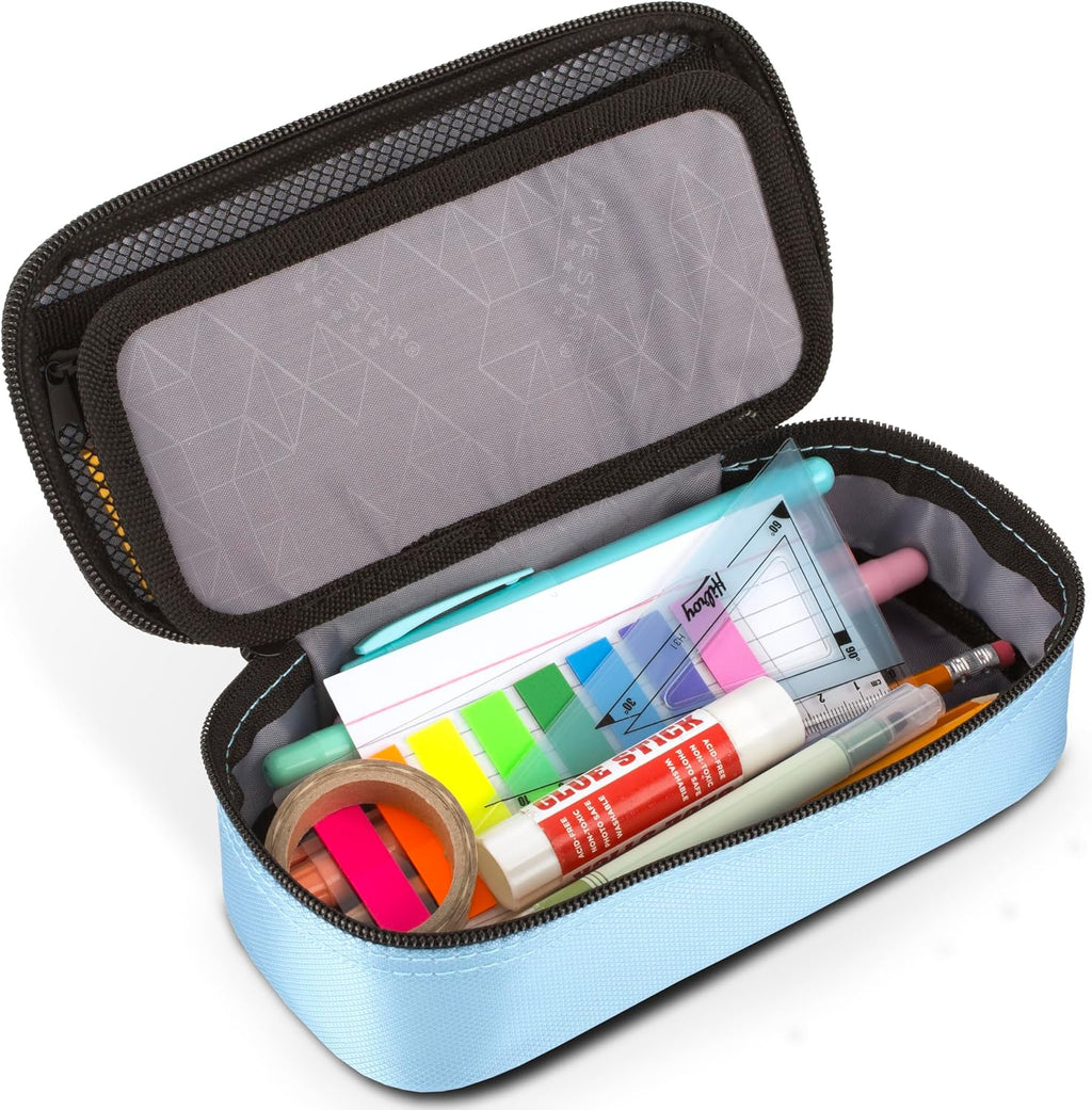 Pencil Pouch, Pen Case, High-Capacity Zipper Pouch, Storage Organizer for School Supplies Earbuds Chargers Cables