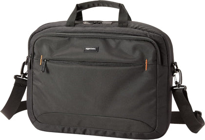 15.6 in Laptop Bag with Shoulder Strap and Handle, Large Capacity, Spacious Compartments, Black