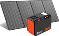 Solar Generator 250W Portable Power Station with 40W Solar Panels 222Wh Pure Sine Wave Camping Lithium Battery Power