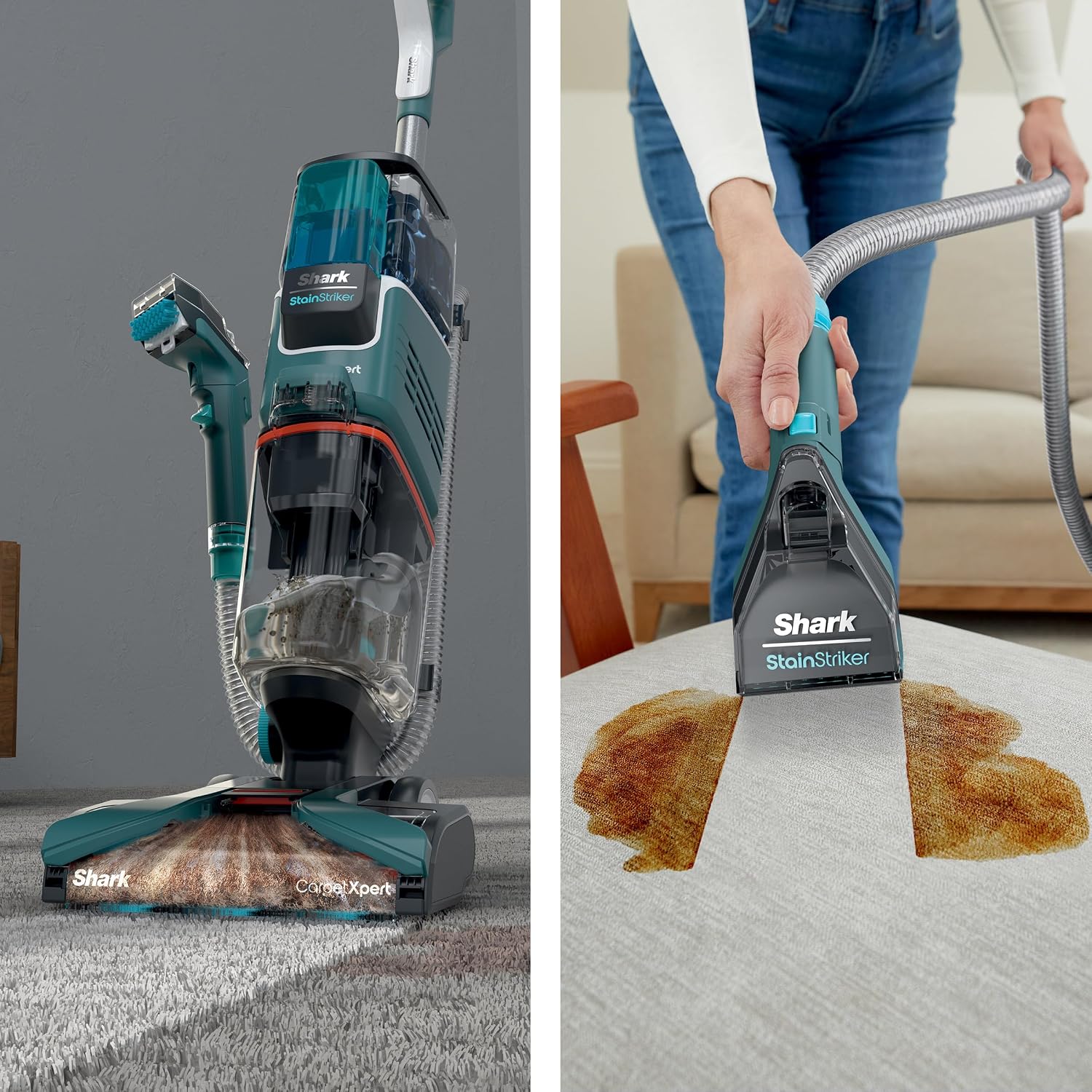 R-EX205 CarpetXpert with Stainstriker Deep Carpet Cleaner, Teal - Certified Refurbished