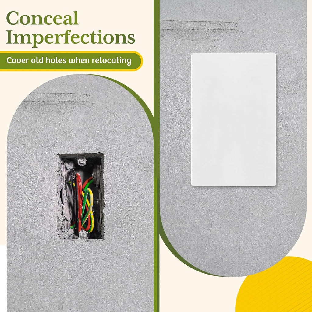 Screwless Blank Wall Plate, 1-Gang No Device Outlet Cover, 1 Pack, Black | Child safety, modern & clean finish