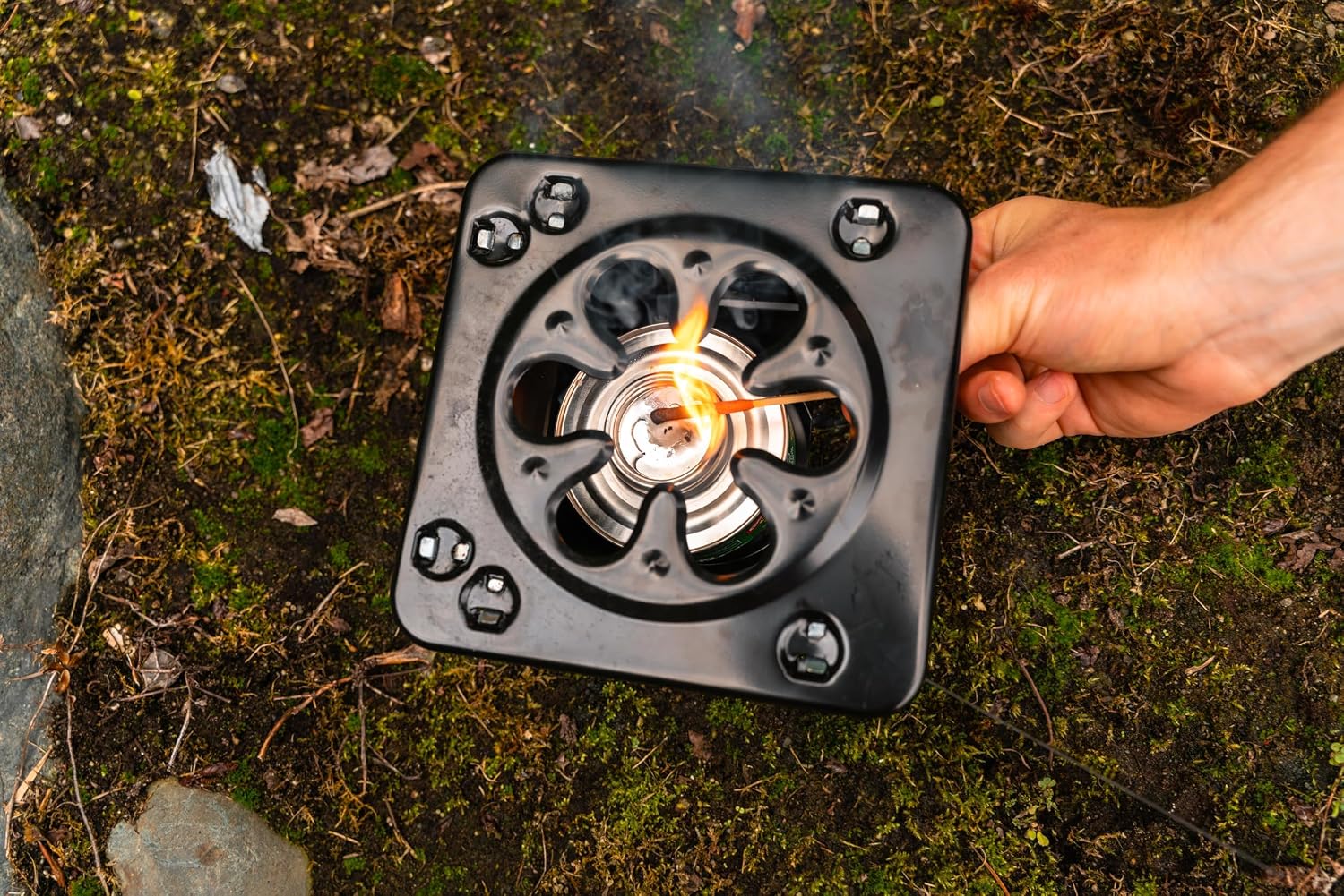 Portable Folding Camp Stove – Compact, Lightweight Steel Cooking Stove for Camping, Backpacking, Hiking, or Emergency